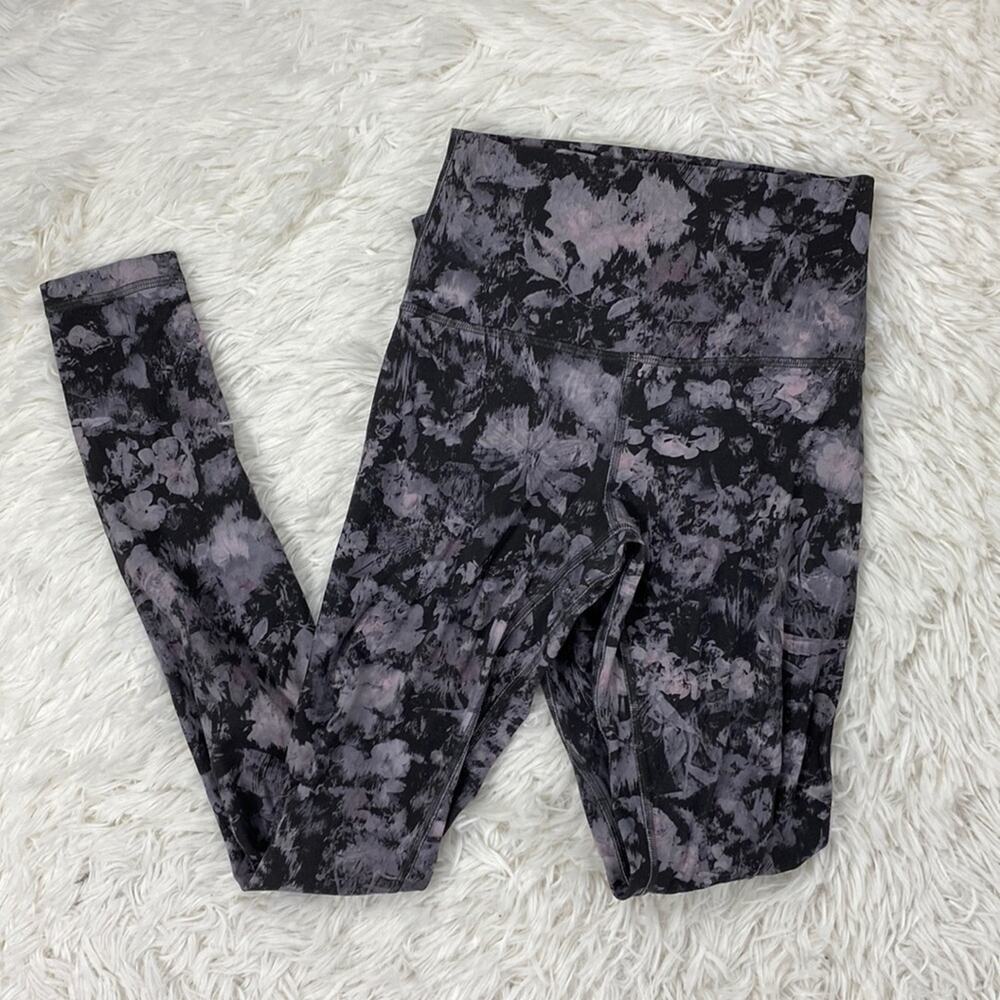 Lululemon Align Pant II 28" Floral Illusion Ice Grey Multi